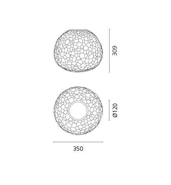 AR 1701010A Meteorite 35 nástěnné/stropní - ARTEMIDE (obrázek 5)