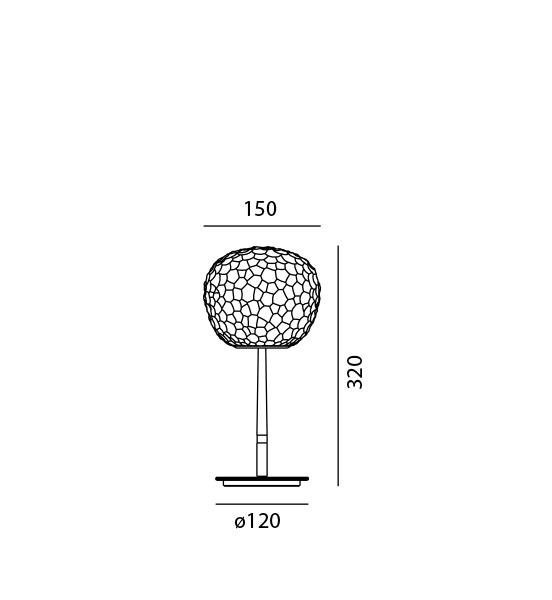 AR 1709110A Meteorite 15 stolní lampa se stojnou (E14) - ARTEMIDE (obrázek 7)