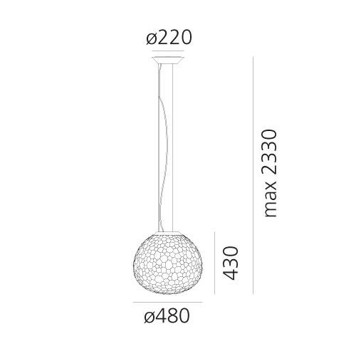 AR 1713010A Meteorite 48 závěsné - ARTEMIDE (obrázek 5)