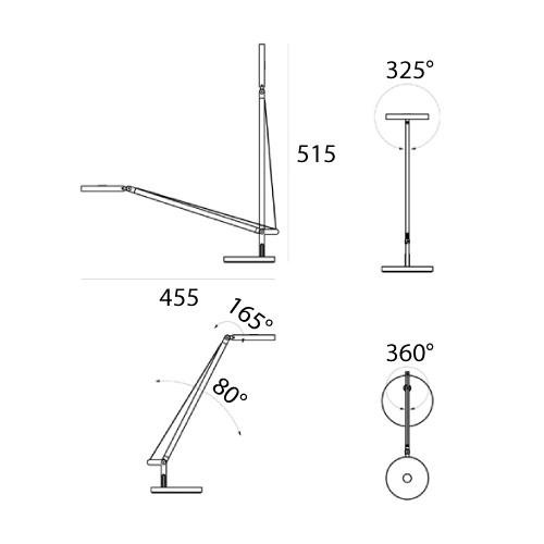 AR 1747W50A Demetra Micro stolní lampa - 2700K - černá - ARTEMIDE (obrázek 7)