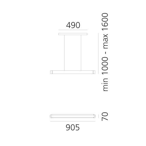 AR 1921020A Talo závěsné LED 90 - stříbrná - ARTEMIDE (obrázek 6)