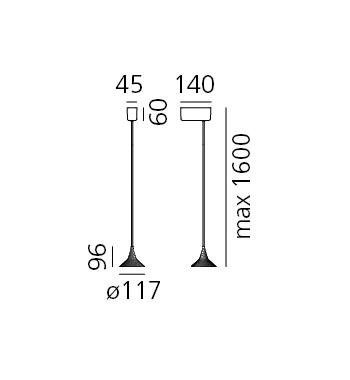 AR 1936W10A Unterlinden závěsné LED 2700K mosaz - ARTEMIDE (obrázek 6)