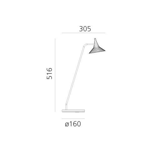 AR 1945W10A Unterlinden stolní lampa - LED 2700K hliník - ARTEMIDE (obrázek 4)