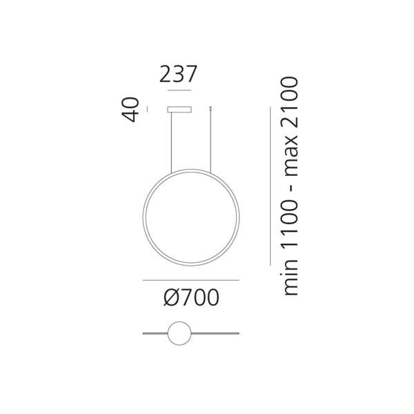 AR 1992060A Discovery vertikální 70 - bronz - ARTEMIDE (obrázek 9)