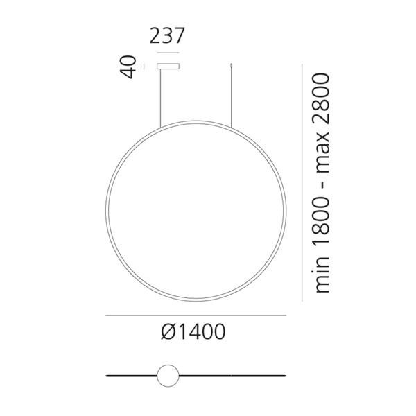 AR 1994030A Discovery vertikální 140 - černá - ARTEMIDE (obrázek 9)