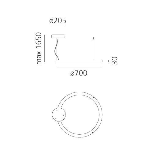 AR 2061010APP Ripple - kruh Ø700 - Bluetooth - ARTEMIDE (obrázek 7)