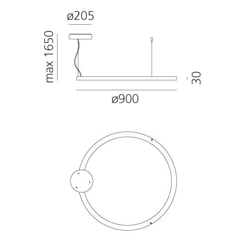 AR 2062010APP Ripple - kruh Ø900 - Bluetooth - ARTEMIDE (obrázek 7)