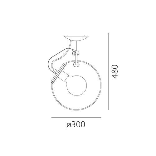 AR A022810 Miconos stropní - matná mosaz - ARTEMIDE (obrázek 8)