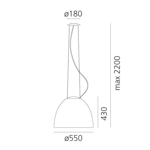 AR A243400APP Nur Gloss LED - závěsné - bílá - Bluetooth - ARTEMIDE (obrázek 5)