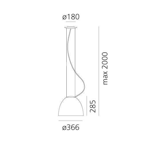 AR A246300 Nur Mini LED - závěsné - antracit - ARTEMIDE (obrázek 5)