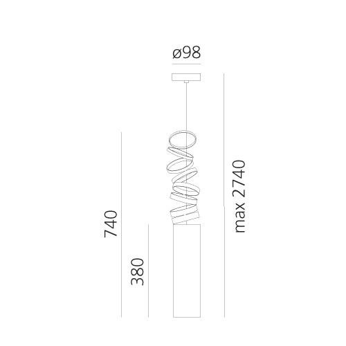 AR DOI4600A16 Decomposé Light závěsné - červená - ARTEMIDE (obrázek 4)