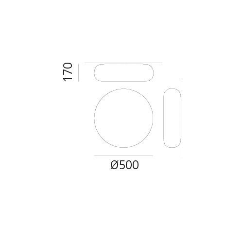 AR DX0060E10 Itka 50 nástěnné/stropní - ARTEMIDE (obrázek 4)