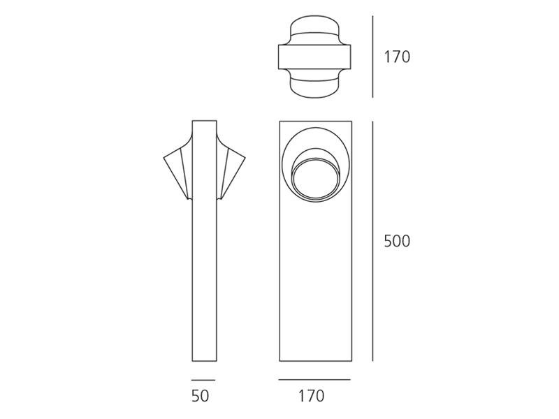 AR T081310 Ciclope stojací lampa 50 Bilaterale rez - ARTEMIDE (obrázek 5)