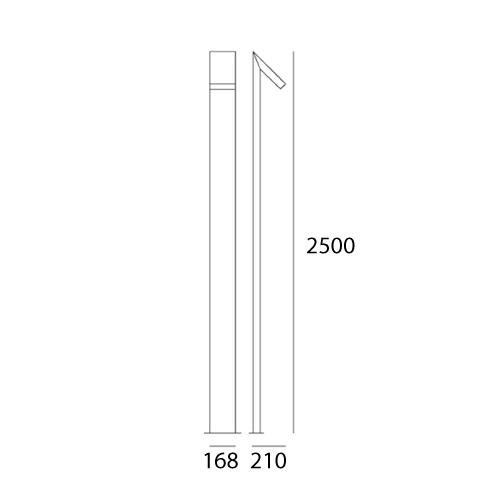 AR T082020 Chilone tyčové 250 antracitová šedá - ARTEMIDE (obrázek 5)