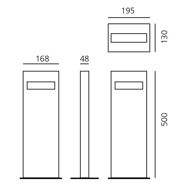 AR T083700 Nuda 50 Bilateral šedá bílá - ARTEMIDE (obrázek 6)