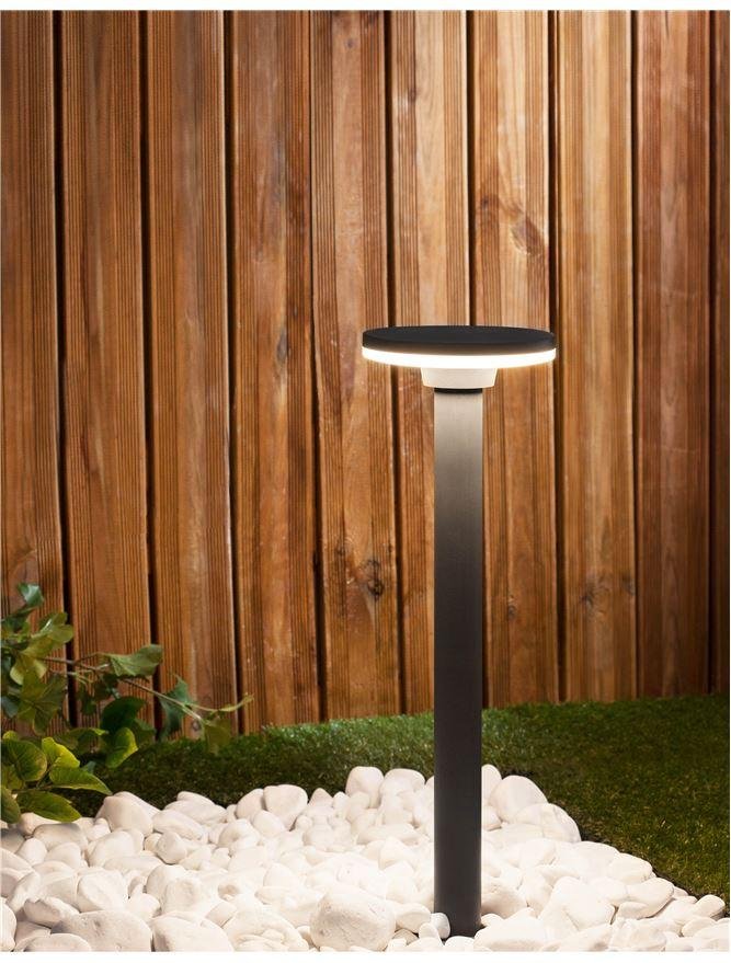 NV 9207167 Venkovní sloupkové svítidlo SUITE tmavě šedý hliník a akryl 18 LED 12W 3000K 100-240V 140st. IP54 - NOVA LUCE
