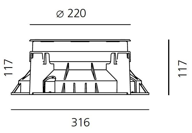 AR T4009NSPW00 Ego 220 pojezdové ocel 5°  3000K čtverec - ARTEMIDE (obrázek 5)