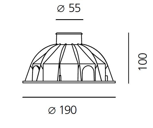 AR T4032ELPTW00 Ego 55 pojezdové ocel EL 3000K kruh - ARTEMIDE (obrázek 4)