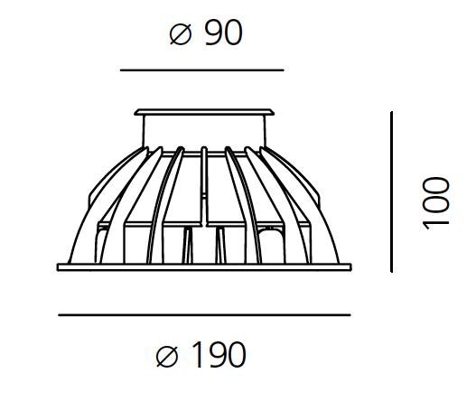 AR T4034ELPTW00 Ego 90 pochozí hliník EL 3000K kruh - ARTEMIDE (obrázek 4)