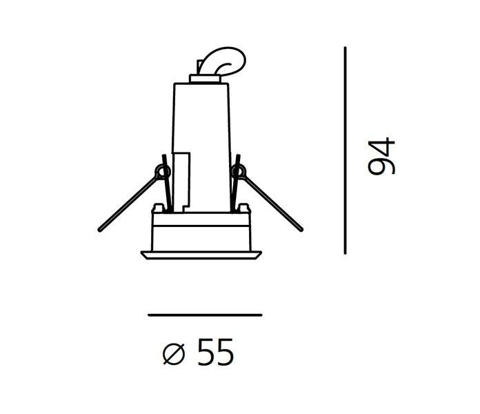AR T4081SPW00 Ego 55 downlight 14° 3000K kruh hliník IK09 - ARTEMIDE (obrázek 4)