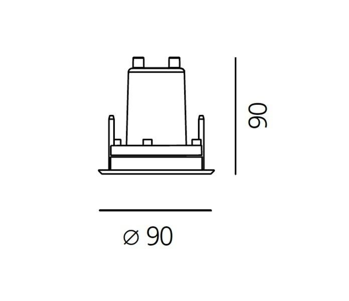 AR T4082FLW00 Ego 90 downlight kruh 24° 3000K Inox IK10 - ARTEMIDE (obrázek 4)
