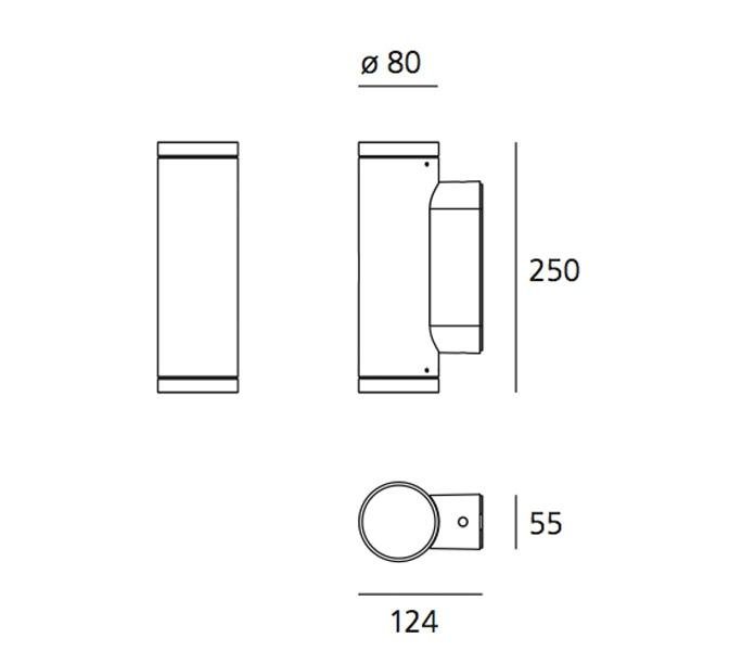 AR T41922NW00 Calumet 8 nástěnné 2x7,8° 3000K - ARTEMIDE (obrázek 4)