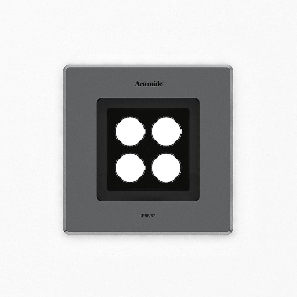 Levně AR T42014ELPTW00 Ego Flat 150 downlight čtverec EL 3000K Inox IK09 - ARTEMIDE