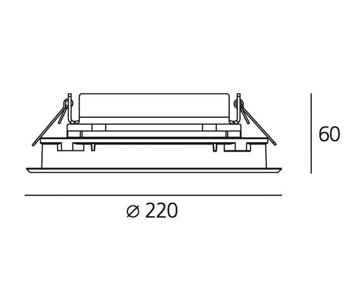 AR T42015ELPTW00 Ego Flat 220 downlight kruh EL 3000K Inox IK10 - ARTEMIDE (obrázek 5)