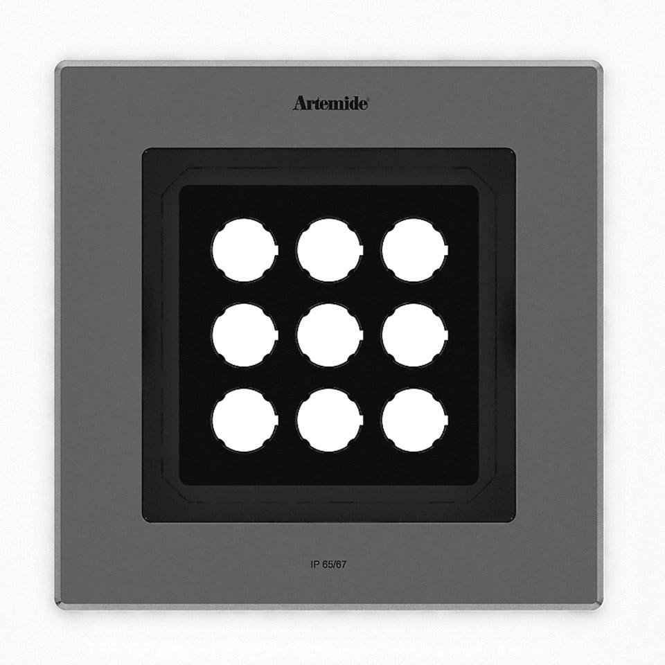 AR T42016ELPTW00 Ego Flat 220 downlight čtverec EL 3000K Inox IK10 - ARTEMIDE