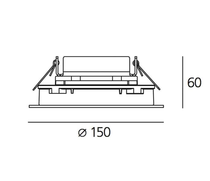 AR T42017ELPTW00 Ego 150 Flat downlight kruh EL 3000K - ARTEMIDE (obrázek 4)