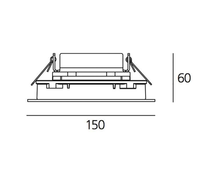 AR T42018WFLW00 Ego 150 Flat downlight čtverec 38° 3000K - ARTEMIDE (obrázek 4)