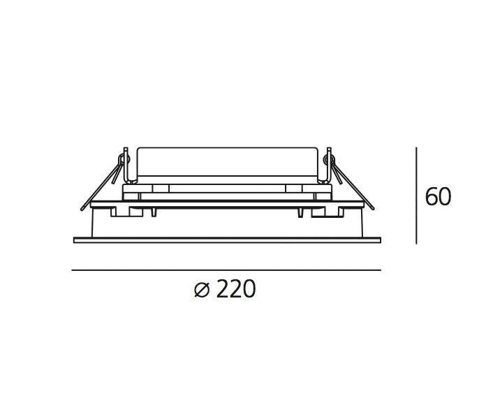 AR T42019ELPTW00 Ego 220 Flat sklo downlight kruh EL 3000K - ARTEMIDE (obrázek 5)