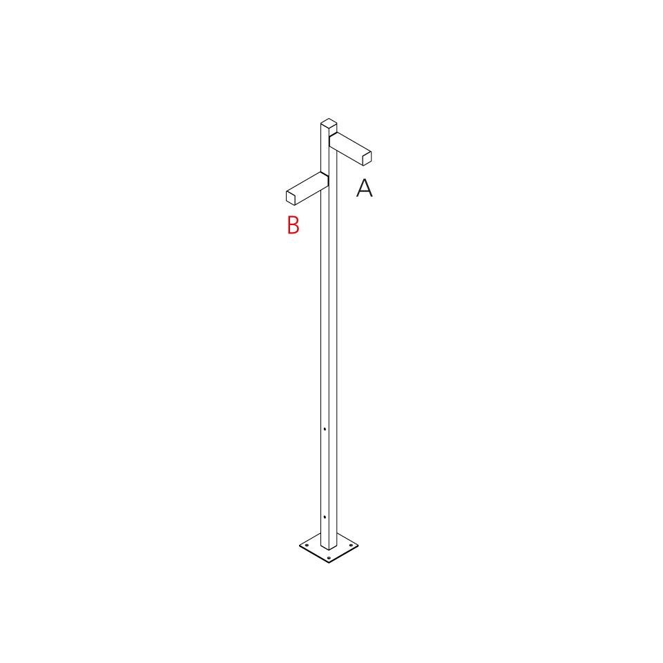 Levně AR T4507E30 Walking - stojna 2500 - 2x90° hlavy - A 90h + B 60h - ARTEMIDE