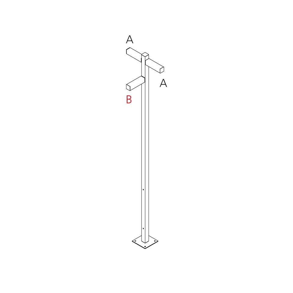 Levně AR T4507H30 Walking - stojna 2500 - 3x180° hlavy - A 90h + B 60h - ARTEMIDE