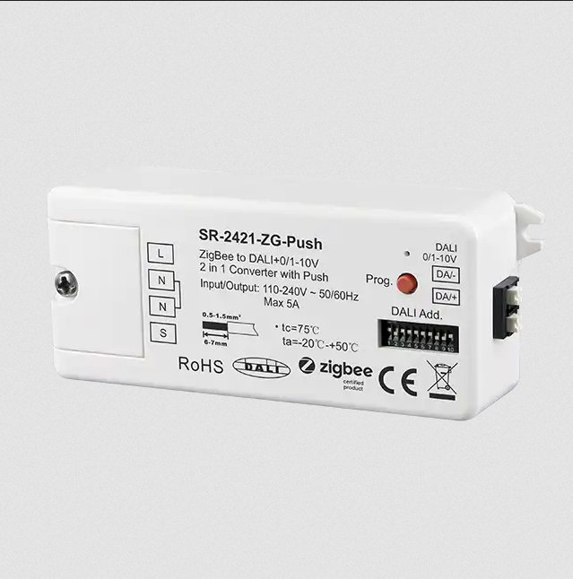 LED2 SR-2421-ZG-PUSH AKCE - LED2 SR-2421-ZG-Push Zigbee to DALI DT6/DT8+0/1-10V Converter bílá - LED2 Lighting