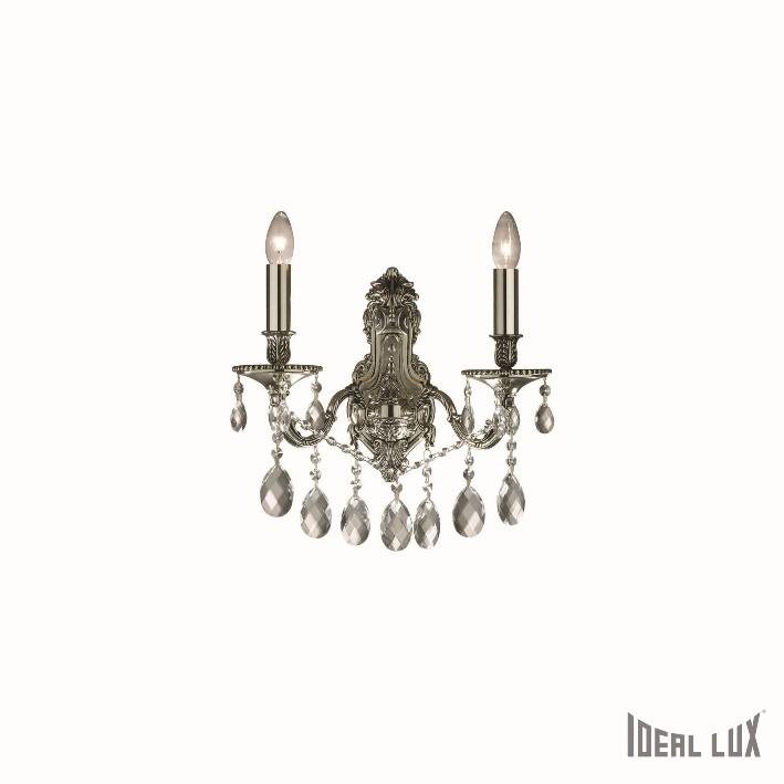 ILUX 044910 Nástěnné svítidlo Ideal Lux Gioconda AP2 argento 044910 - IDEALLUX