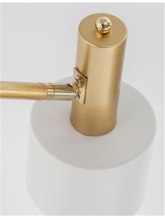 NV 9426653 Stojací lampa PAZ zlatý kov bílé kovové stínidlo bílá základna E27 1x12W 230V IP20 bez žárovky - NOVA LUCE (obrázek 4)