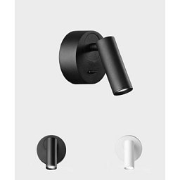 Obrázek pro produkt Nástěnné svítidlo MYNI Ø 70mm černé 3W 3000K s vypínačem - Kohl Lighting