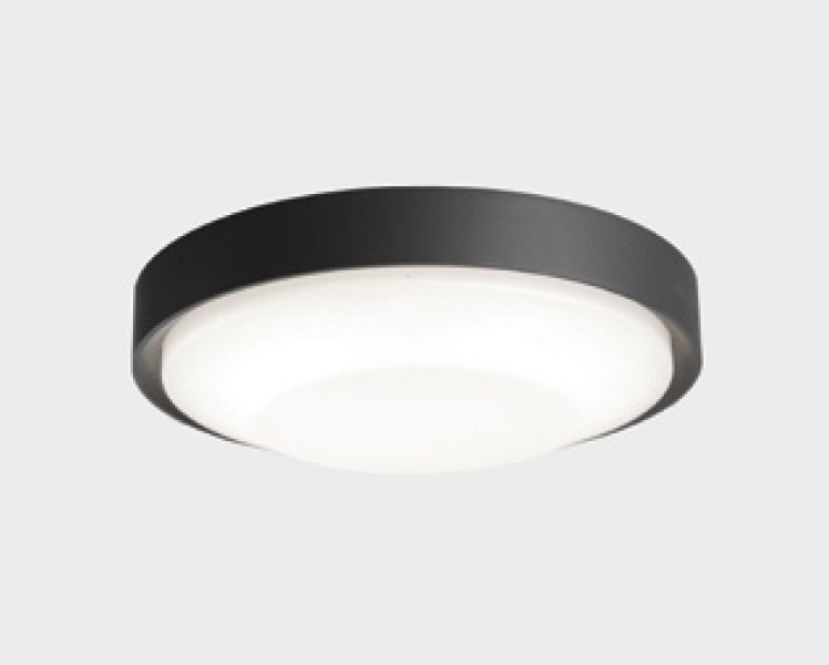 KHL K60010.01.SR.DG-DG.OP.ST.8.30 Stropní svítidlo BESEL Ø250mm tmavě šedá 20W 3000K IP65- Kohl Lighting