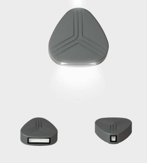 KHL K60008.01.WS.DG-DG.70.ST.8.30 Nástěnné svítidlo PRISMA DUE 138x143mm tamvě šedá 7W 3000K IP54 - KOHL-Lighting