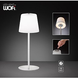 Obrázek pro produkt VÝPRODEJ - Stolní lampa GENK LED 2W 230lm 3000K na baterie (dobíjení přes USB) - WOFI