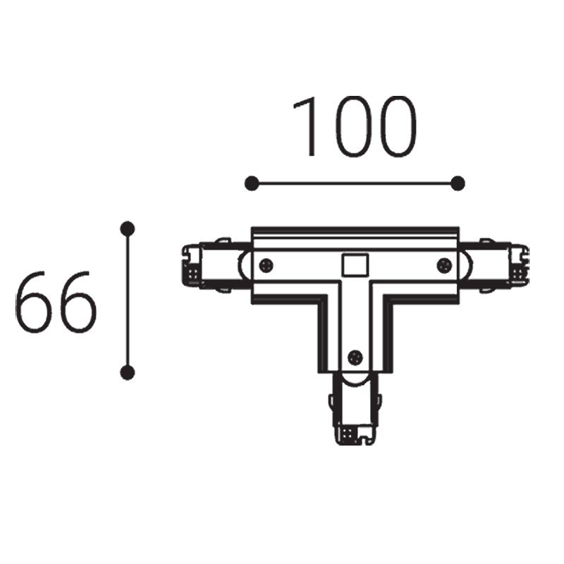 LED2 6361201 Spojka ECO TRACK LEFT T-CONNECTOR, W - LED2 Lighting (obrázek 2)
