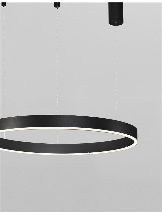 NV 9190840 Závěsné svítidlo MOTIF černý hliník a akryl LED 40W 230V 3000K IP20 stmívatelné - NOVA LUCE