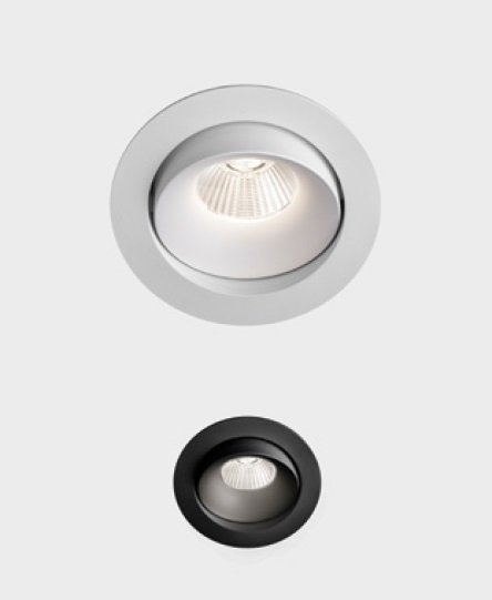 KHL K50151.01.RF.WH-WH.38.ST.9.27 Zápustné svítidlo LUXO TILT Ø105mm bílé 38° 12W 2700K RA90 UGR19 IK05 - Kohl Lighting