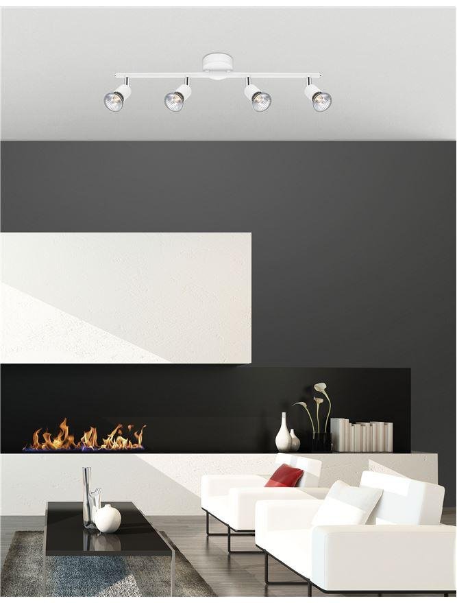 NV 661004 Bodové svítidlo BASE matný bílý kov GU10 4x5W IP20 bez žárovky - NOVA LUCE