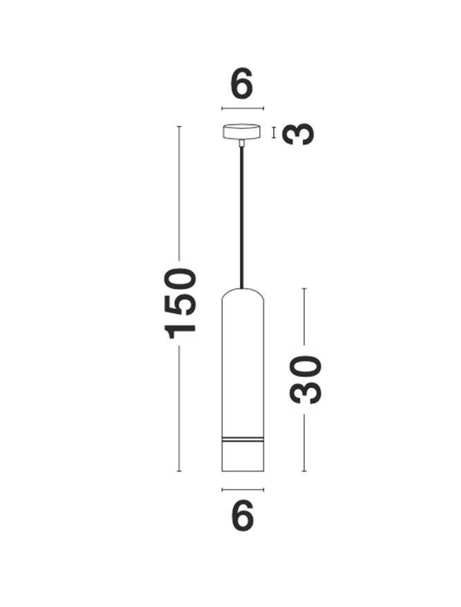 NV 9387003 Závěsné svítidlo ESCA černý hliník a akryl GU10 1x10W IP20 220-240V bez žárovky - NOVA LUCE (obrázek 10)