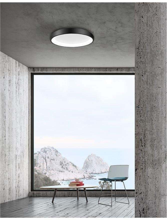 NV 8105611 Stropní svítidlo ALBI černý hliník a akryl LED 50W 230V 3000K IP20 stmívatelné - NOVA LUCE