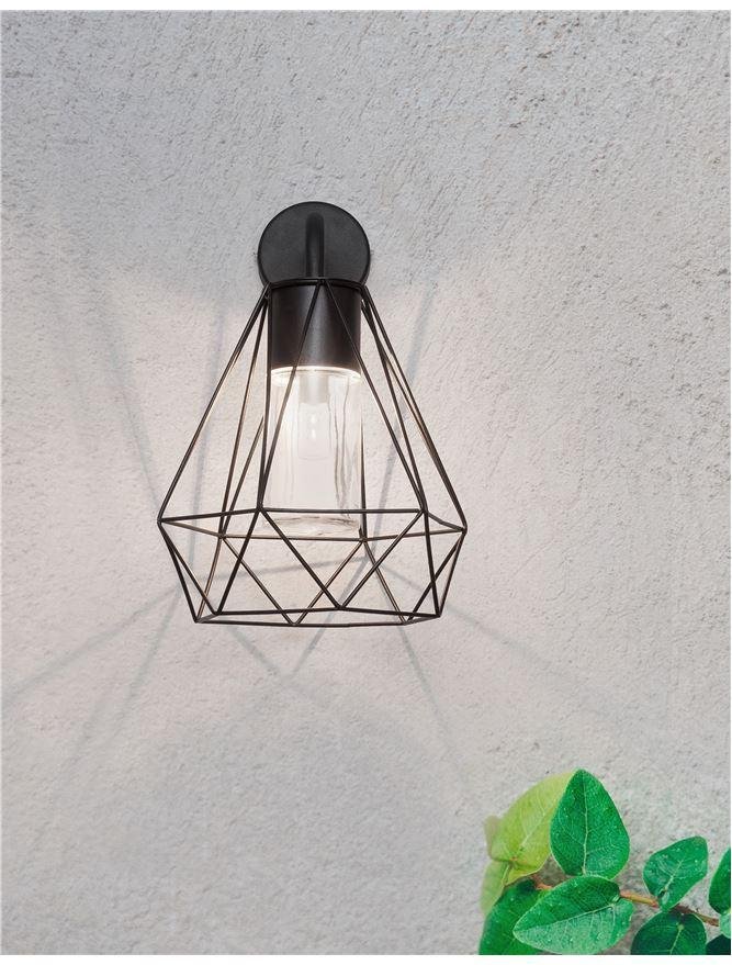 NV 870426 Venkovní nástěnné svítidlo ISIDORA černý litý hliník čiré sklo E27 1x12W 220-240V IP54 bez žárovky - NOVA LUCE