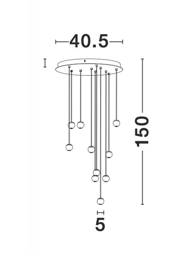 NV 9303952 Závěsné svítidlo NOCCI černý hliník černý kabel LED 10x4.5W 230V 3000K IP20 - NOVA LUCE (obrázek 7)