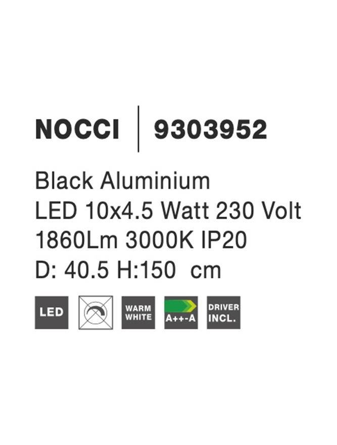NV 9303952 Závěsné svítidlo NOCCI černý hliník černý kabel LED 10x4.5W 230V 3000K IP20 - NOVA LUCE (obrázek 8)